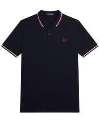 Fred Perry - Blauw T-Shirt En Polo - Lyst