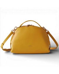 Borbonese - Sexy S Tasche Mit Schulterriemen Vitello Nappato Saffron - Lyst