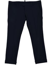 DSquared² - Pantalon De Lana Negro Con Botones Para Mujer 2 Mod.S75Ka0414S36258090 - Lyst