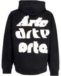 Arte' - Hombres Ligero Hoodie Multi Logo Imprimir Hoodie Negro - Lyst
