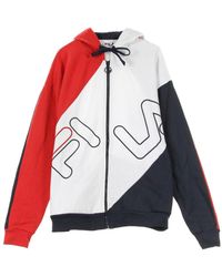 Fila - Lazaro Chaqueta Completa Con Capucha Y Cremallera Para Hombre, Color Rojo Chino - Lyst