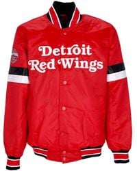 Starter - Bomber Jacket Nhl Home Game Satin Jacket Detred - Lyst