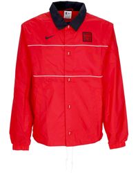Nike - Coachjack Nba Courtside Ltwt-Jack Voor Chibul University Rood/Zwart/Wit - Lyst