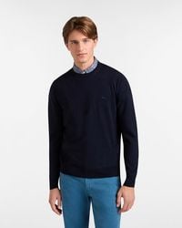 Harmont & Blaine - Pullover Blauwe Marine - Lyst