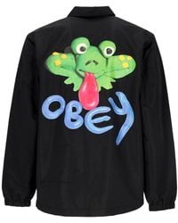Obey - Chaqueta Coach Hombre Froggy Coach Jacket Negro - Lyst