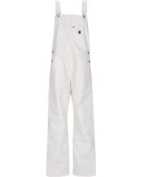 Carhartt - Mono Con Peto W Para Mujer, Peto Con Peto Con Lavado A La Piedra Pesado Y Cera Recta - Lyst