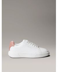 Calvin Klein - Sneaker Aus Weibem Leder - Lyst