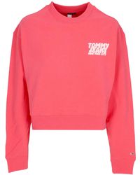 Tommy Hilfiger - Lightweight Crewneck W Bubble Crop Crewneck - Lyst
