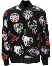 KTZ - Bomber Jacket Nba All Over Print Team Logo Bomber - Lyst