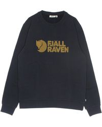 Fjallraven - Crewneck Sweatshirt Logo Sweater Dark - Lyst