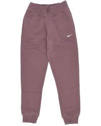 Nike - Pantalon De Survetement Survetement Femme Sportswear Taille Haute Pantalon De Jogging En Polaire Prune Eclipse/Blanc - Lyst