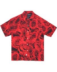 The Hundreds - Natuurgeweven Rood Herenshirt Met Korte Mouwen - Lyst