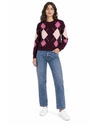 Pinko - Jersey Bordeaux - Lyst