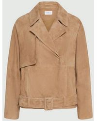 Marella - Natural Suede Jacket - Lyst