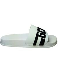 Gcds - Schuhe Fur Herren Sliders Logo Kette Weib-Schwarz - Lyst