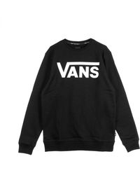 Vans - Classic Crew Ii Sweat-Shirt A Col Rond Pour Hommes Noir/Blanc - Lyst