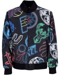KTZ - Bomberjack Nba All-Over Print Bomber Zwart/Multi - Lyst