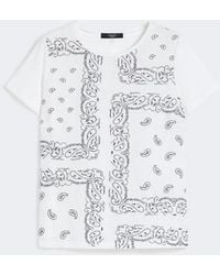 Max Mara - Wit Geborduurd Linnen T-Shirt - Lyst