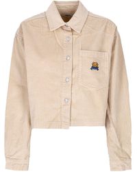 Obey - Damen Langarm-Kapuzenshirt Liam Cropped Shirt L/S - Lyst