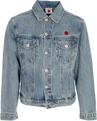 ICECREAM - Jeans Jacket Check Lined Denim Trucker Jacket - Lyst