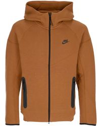 Nike - Lightweight Sweatshirt With Zip Hood For Tech Fleece Full-Zip Windrunner Hoodie Lt British Tan - Lyst