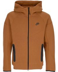 Nike - Sweat A Capuche Zippe Leger Pour Hommes Tech Fleece Sweat A Capuche Windrunner Entierement Zippe Lt British Tan/Noir - Lyst