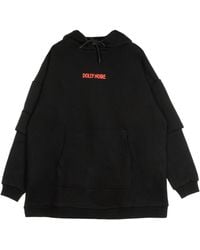 DOLLY NOIRE - Capital Damen Hoodie Glitch Over Hoodie Schwarz - Lyst