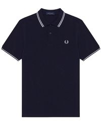 Fred Perry - Blauw T-Shirt En Polo - Lyst