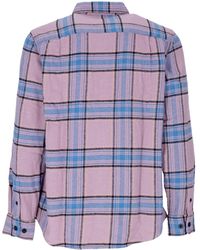 Obey - Eugene Herenshirt Met Lange Mouwen L/Geweven Overhemd Lila Chalk Multi - Lyst