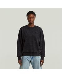 G-Star - Sudadera De Mujeres D27173-D969 Lavado En Linea Script H590 Negro Fumador - Lyst