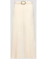 Marella - Pantalon De Pierna Ancha Con Crema De Mujer Cinturon - Lyst