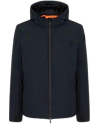 Suns - Herrenjacke Herbst Velour Dunkelblau - Lyst