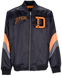 DOLLY NOIRE - Billy Goat Satijnen Jas Bomberjack Zwart/Oranje - Lyst