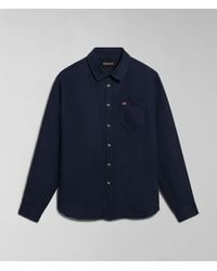 Napapijri - Hemden Mann G-Linen Ls Np0A4Hq2 176 Marineblau - Lyst
