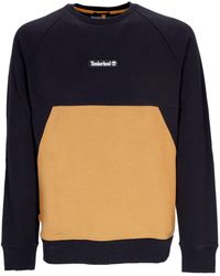 Timberland - Sudadera Con Cuello Redondo Cut&Amp;Sew Para Hombre Negro/Bota De Trigo - Lyst