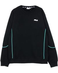 Fila - Adil Crew Sweat Sudadera Ligera Con Cuello Redondo Para Hombre Negro - Lyst