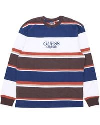 Guess - Go Denton Long Sleeve T-Shirt Stripe L/Tee - Lyst