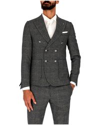 Daniele Alessandrini - Prince Of Wales Patterned Double-Breasted Jacket For G3344N10544206 - Lyst