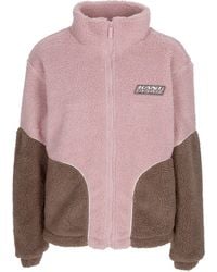 Karlkani - Teddy Bear W Sport Patch Teddy Block Trainingsjack Roze/Taupe - Lyst