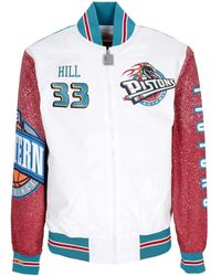 Mitchell &amp; Ness - Bomber Jacket Nba Burst Warm Up Jacket No 33 Grant Hill Detpis - Lyst