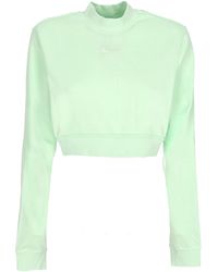 Nike - Lightweight Turtleneck Cropped Sweatshirt W Sportswear Chill French Terry Crop Crewneck - Lyst