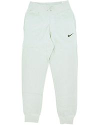 Nike - Fleece-Trainingshose Fur Damen, Sportbekleidung, Fleece-Jogginghose Mit Hohem Bund, Hellsilber/Schwarz - Lyst