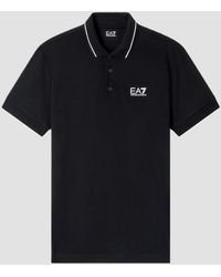 EA7 - Zwart Polo - Lyst