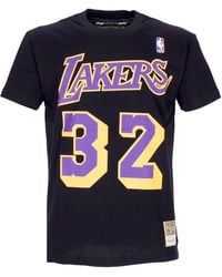 Mitchell &amp; Ness - Camiseta Hombre Nba Tee Hardwood Classics No 32 Magic Johnson Loslak - Lyst