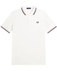 Fred Perry - Wit T-Shirt En Polo - Lyst