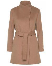 Calvin Klein - Abrigo De Lana Con Cuello Embudo - Lyst