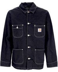 Carhartt - Og Chore Coat Jeansjack Voor Zwart, Een Wassing - Lyst