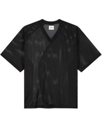 Arte' - Mehr Mesh Kurzarm Mesh T-Shirt Mit V-Ausschnitt - Lyst