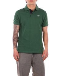 Barbour - T-Shirt En Polo Racing Groen - Lyst
