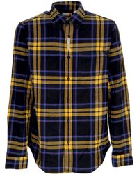 Timberland - Shirt Met Lange Mouwen L/Zwaar Flanellen Geruit Overhemd Zwart - Lyst